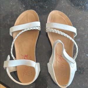 Cat & Jack White Braided Sandals